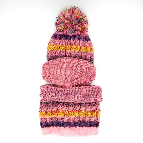 Women Knit Beanie Hat with Neck Warmer & Mask - Picture 2 of 4